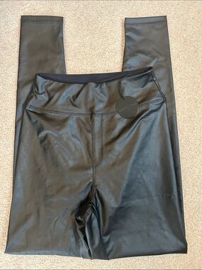 aerie Black Faux-Leather Leggings for Kids